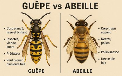 Guêpe vs abeille : quelles différences ?