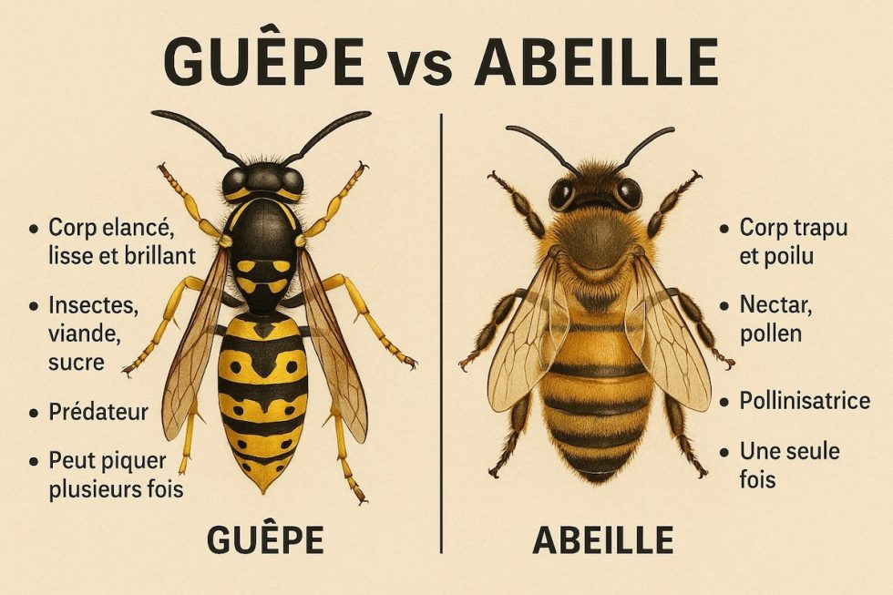 Abeille ou guêpe connaître toutes les différences — free download