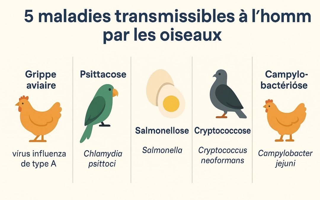 5 maladies transmissibles à l’homme par les oiseaux