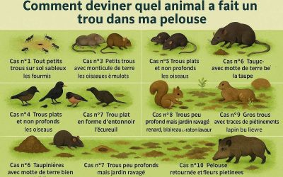 Comment deviner quel animal a fait un trou dans ma pelouse de mon jardin ?