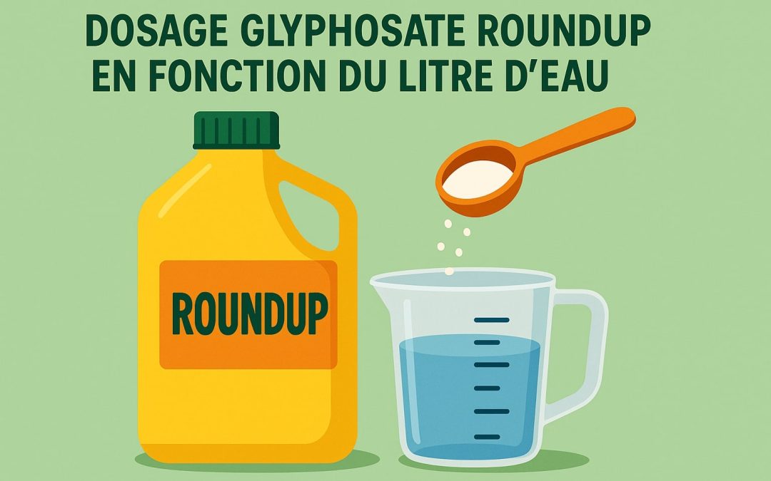Dosage glyphosate Round Up en fonction du litre d’eau : le guide complet